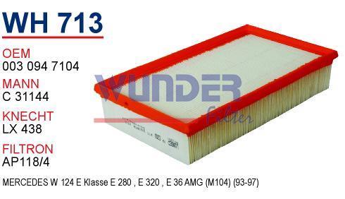 WUNDER WH713 HAVA FİLTRESİ - MERCEDES 124 KASA E280 - E320