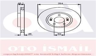 Trw Df4443 Fren Diski Ön Santafe  2000 Sonrası Trajet 1999 Sonrası Havalı 294Mm
