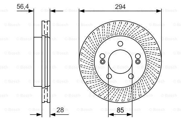 Bosch 0986479D32 Fren Diski Ön [294 /28-26 Mm]. Hava Kanallı